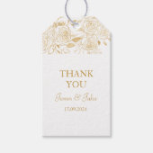 VERGULDE Bloemen Cadeaulabel (Voorkant)