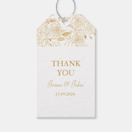 VERGULDE BLOEMEN CADEAULABEL