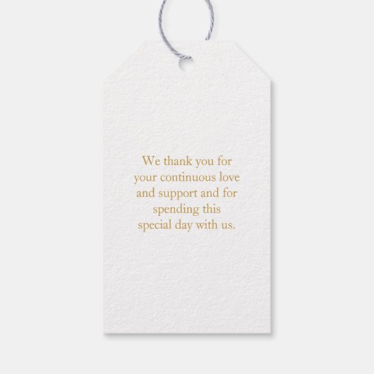 VERGULDE Bloemen Cadeaulabel (Achterkant)