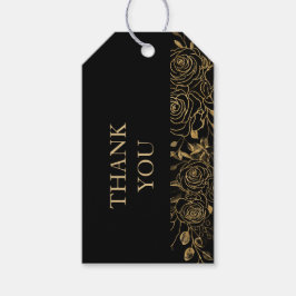 VERGULDE Bloemen Cadeaulabel