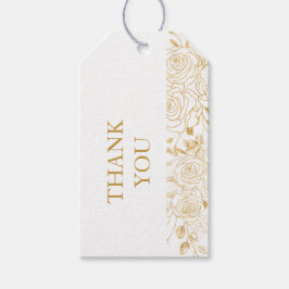 VERGULDE Bloemen Cadeaulabel