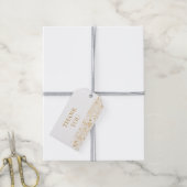 VERGULDE Bloemen Cadeaulabel (Met Touw)