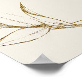 Vergulde bloemen | Crème en Gouden Bruiloft Richti Poster (Hoek)