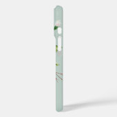 Vergulde Bloemen Custom Monogram | Mint Case-Mate iPhone Case (Achterkant / Links)