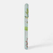 Vergulde Bloemen Custom Monogram | Mint iPhone 16 Hoesje (Rechterkant)
