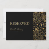 Vergulde Bloemen Gereserveerd Bord (Voorkant)