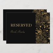 Vergulde Bloemen Gereserveerd Bord (Voorkant / Achterkant)