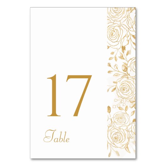 Vergulde Bloemen Kaart (Voorkant)