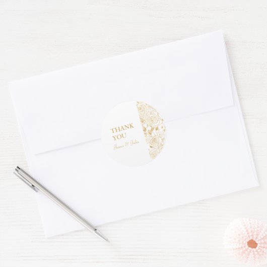 Vergulde Bloemen Label (Envelop)
