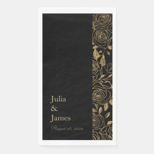 VERGULDE Bloemen Servet (Voorkant)