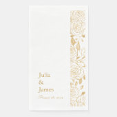 VERGULDE Bloemen Servet (Voorkant)