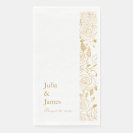 Vergulde Bloemen Servet