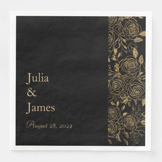 VERGULDE Bloemen Servet (Voorkant)