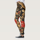 vergulde bloemen: weelderige bloemen leggings (Links)