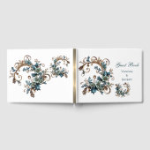 Vergulde bloemige elegantie gastenboek (Volledig)