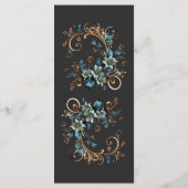 Vergulde bloemige elegantie menu