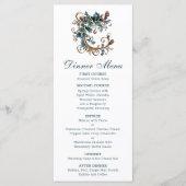 Vergulde bloemige elegantie menu (Voorkant)