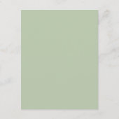 Vergulde Blooms Bruiloft Details Informatiekaartje (Achterkant)