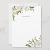 Vergulde Blooms Monogram Briefpapier Note Kaart Notitiekaartje (Voorkant)