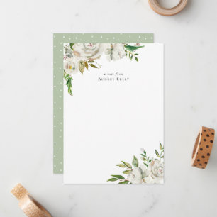 Vergulde Blooms Monogram Briefpapier Note Kaart Notitiekaartje