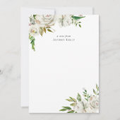 Vergulde Blooms Monogram Briefpapier Note Kaart Notitiekaartje (Voorkant)