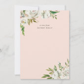 Vergulde Blooms Monogram Briefpapier Note Kaart Notitiekaartje (Voorkant)