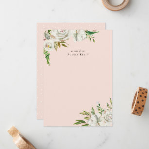 Vergulde Blooms Monogram Briefpapier Note Kaart Notitiekaartje