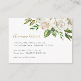 Vergulde Blooms Trouwaccommodaties Informatiekaartje