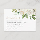 Vergulde Blooms Trouwaccommodaties Informatiekaartje (Voorkant)