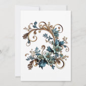 Vergulde Botanische Rand Sweet 16 Uitnodiging (Achterkant)