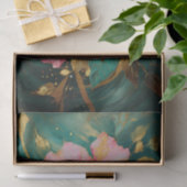 Vergulde dubbele roze hibiscusbloesems, formele bl tissuepapier (Geschenk)