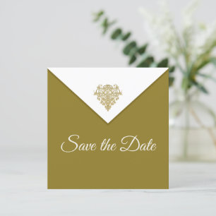 Vergulde Elegance Bewaar de datum Save The Date