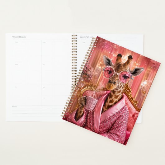 Vergulde elegant in roze planner (Display)