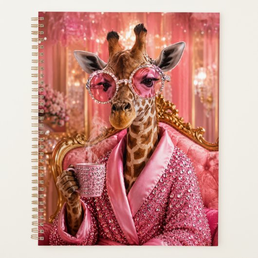 Vergulde elegant in roze planner (Voorkant)