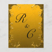 Vergulde Elegantie Gouden Budget Bruiloft Uitnodig Flyer (Achterkant)