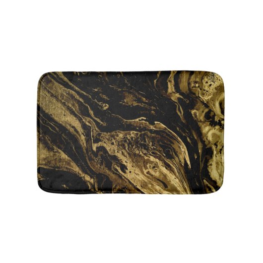 Vergulde Elegantie: Marbling's Splendid Magic Badmat (Voorkant)