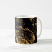 Vergulde Elegantie: Marbling's Splendid Magic Koffiemok (Voorkant rechts)