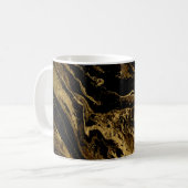 Vergulde Elegantie: Marbling's Splendid Magic Koffiemok (Voorkant links)