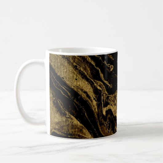 Vergulde Elegantie: Marbling's Splendid Magic Koffiemok (Links)