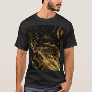 Vergulde Elegantie: Marbling's Splendid Magic T-shirt