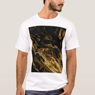 Vergulde Elegantie: Marbling's Splendid Magic T-shirt