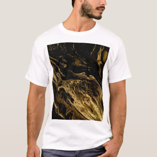 Vergulde Elegantie: Marbling's Splendid Magic T-shirt