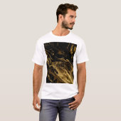 Vergulde Elegantie: Marbling's Splendid Magic T-shirt (Voorkant volledig)