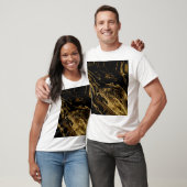 Vergulde Elegantie: Marbling's Splendid Magic T-shirt (Unisex)