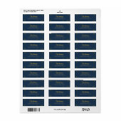 Vergulde Elegantie Retouradres Etiket (Full Sheet)