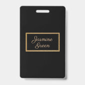 Vergulde en zwarte lijst met monogram badge (Achterkant)