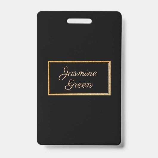 Vergulde en zwarte lijst met monogram badge (Voorzijde)