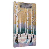 Vergulde Espenbos: Een Winters Droom Klembord (Rechts)