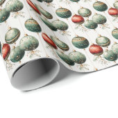 Vergulde Evergreen Spirit: Groen, Rood & Goud Cadeaupapier (Rol Hoek)