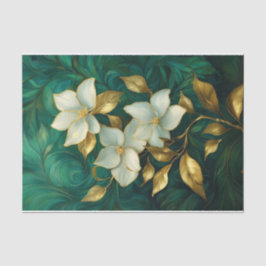 Vergulde Gardenia Elegantie, Formele Bloemen Tissuepapier